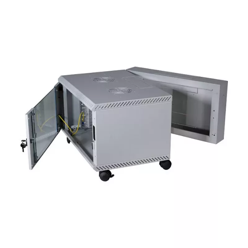 EFB 19 inch Sieninis spintos korpusas 12U, pasukamas, 2 dalių, RAL 7035, gylis 500 mm