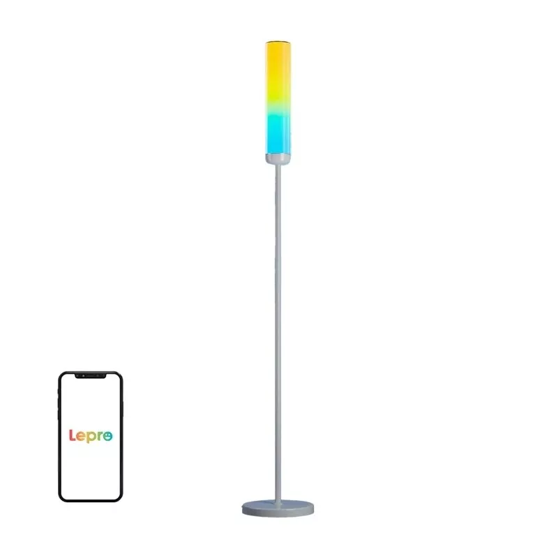 Lepro O1 AI Floor Lamp - Išmanusis toršeras, 2000 liumenų, RGB+CCT, Wi-Fi, veikia su Alexa/Google Assistant