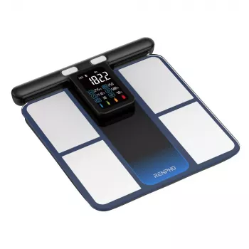 RENPHO Morpho Scan MSC01 kūno sudėties svarstyklės su ištraukiama rankena, Wi-Fi ir Bluetooth, juodos spalvos