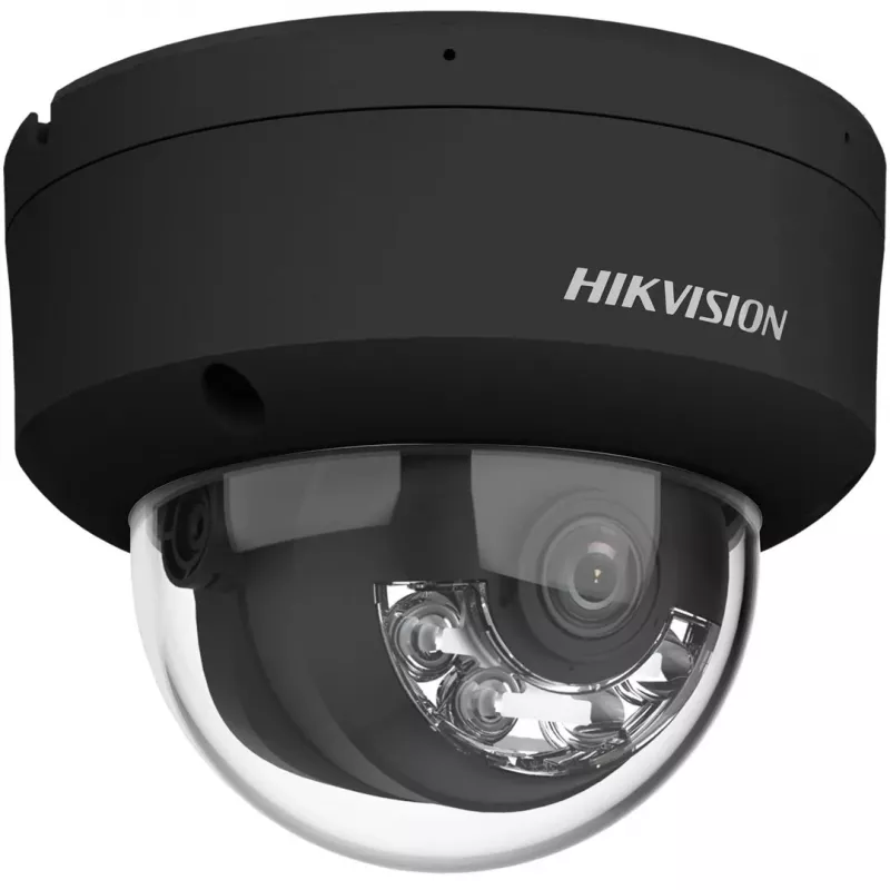 Hikvision DS-2CD2143G2-LIS2U(2,8mm)(BLACK) 4MP AcuSense kupolinė IP vaizdo stebėjimo kamera, 2,8mm fiksuotas objektyvas, juoda