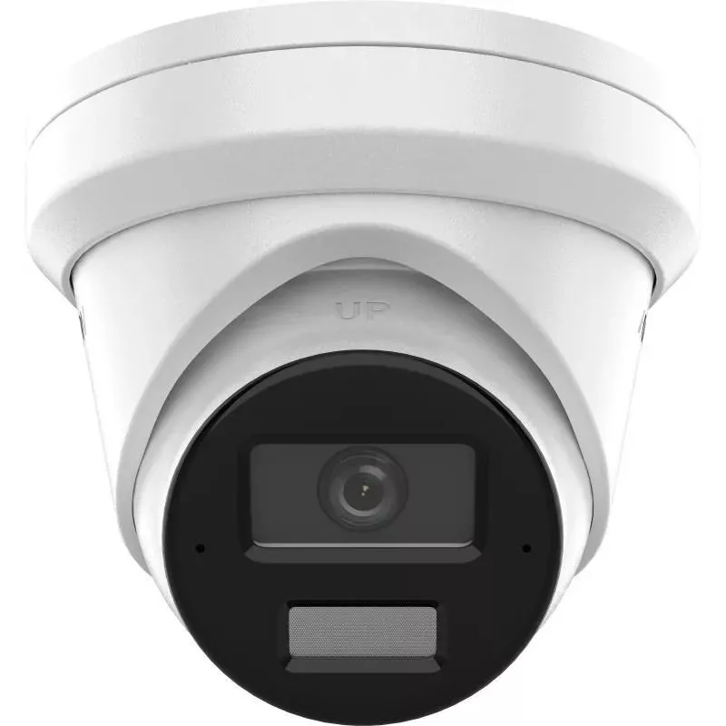 Hikvision DS-2CD2343G2-LI2U 4MP AcuSense Turret IP kamera su išmaniu hibridiniu apšvietimu, 2,8mm