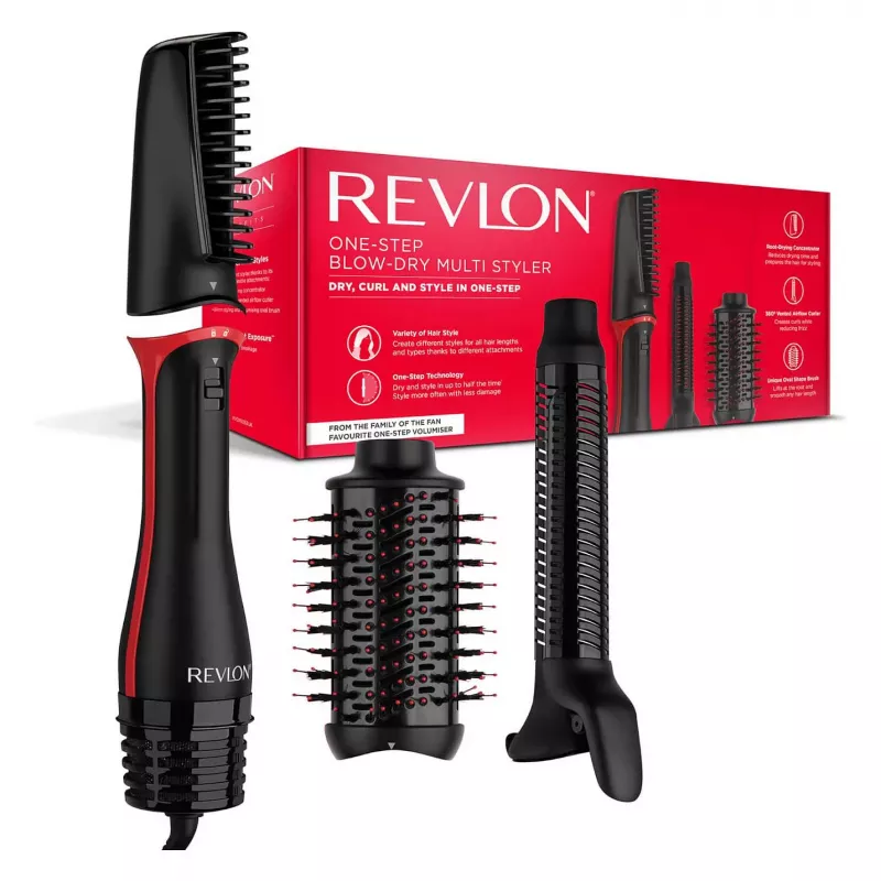 REVLON Plaukų džiovintuvas ir daugiafunkcis formuotojas One-Step OneStep juodas raudonas (RVDR5333E)