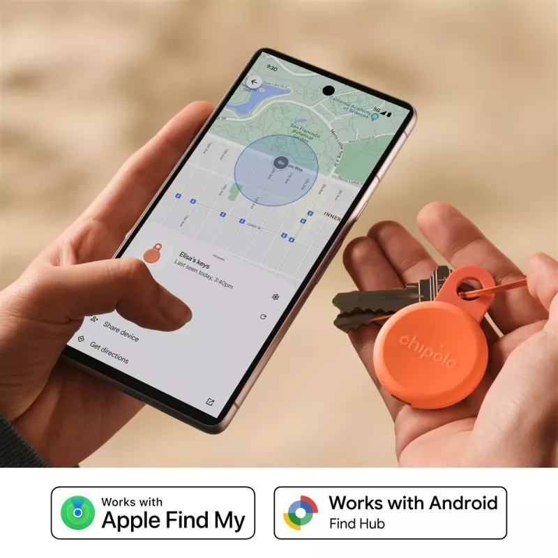 Chipolo LOOP – Įkraunamas Bluetooth sekiklis su silikonine kilpa, 4 vnt. rinkinys (Charcoal, Chalk, Navy, Coral)