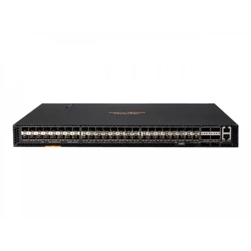 HPE Aruba 8320 48-Port 10GbE SFP+ ir 6-Port 40GbE QSFP+ valdomas Layer 3 tinklo jungiklis su 2x 400W maitinimo šaltiniais, 5 ventiliatoriais, stovo montavimo komplektu, TAA atitiktis