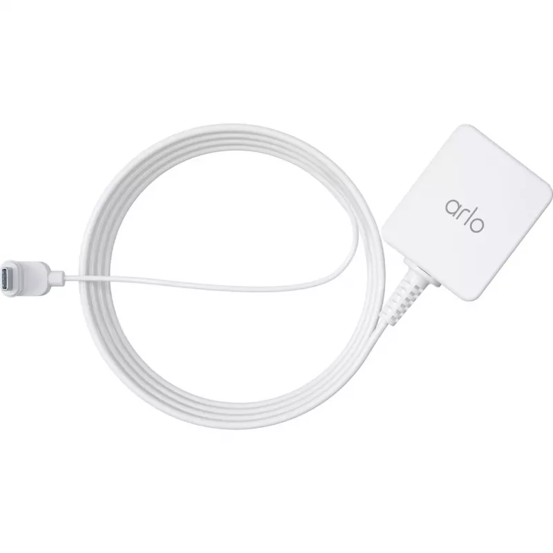 ARLO USB įkrovimo adapteris Euro kištukas į USB-C 7,6 m lauko baltas