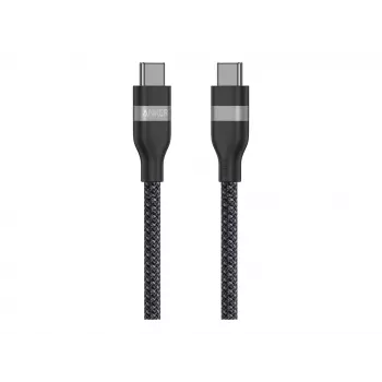 Anker USB C į USB C 240W Upcycled-Braided Greito Įkrovimo Laidas A82E2 (1,8 m, Juodas)