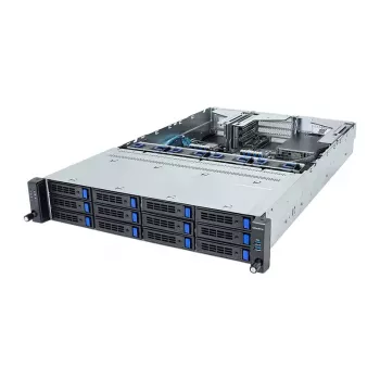 Giga Computing GigaByte R263-S30-AAH2 2U Rackmount Server Barebone, 12x 3,5 inch/2.5 inch Hot-Swap Bays, 2x 1300W Redundant PSU, Intel C236, LGA 1151