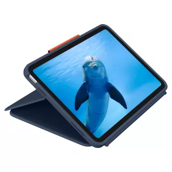 Logitech Rugged Combo 4 Touch klaviatūros dėklas su jutikliniu kilimėliu, skirtas Apple iPad 10th Generation - Classic Blue - Pan Nordic QWERTY