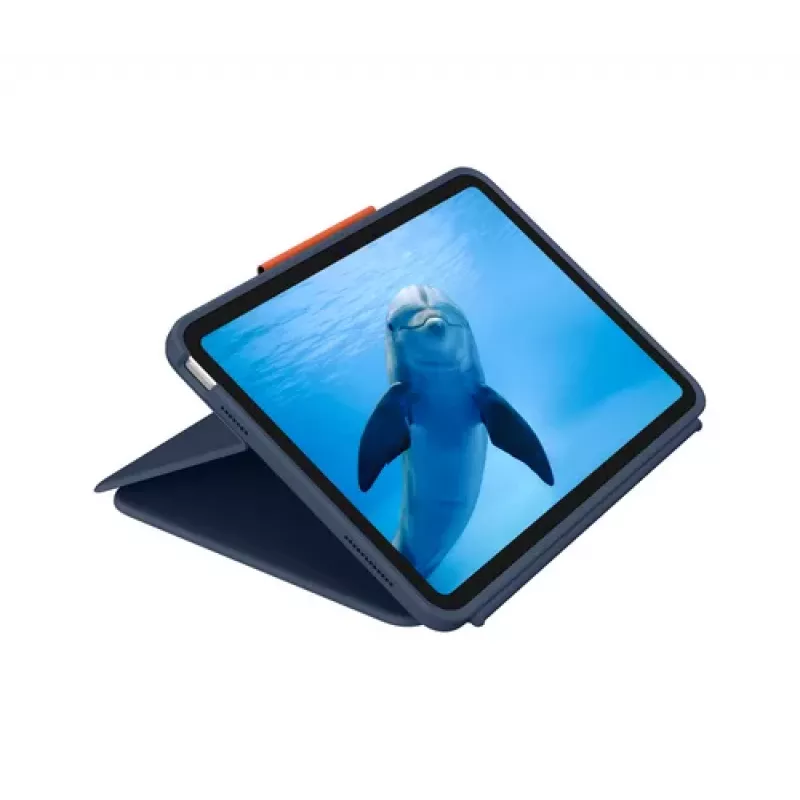 Logitech Rugged Combo 4 Touch klaviatūros dėklas su jutikliniu kilimėliu, skirtas Apple iPad 10th Generation - Classic Blue - Pan Nordic QWERTY