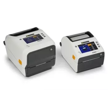 Zebra ZD621d-HC Tiesioginės terminės spaudos etikečių spausdintuvas - 203 dpi - 4,3 inch spalvotas jutiklinis LCD - USB 2.0, LAN, Serial, USB Host - Baltas