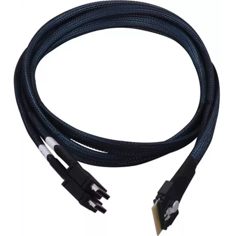 Microchip Adaptec vidinis NVMe kabelis 1x SFF-8654 x8 į 2x SFF-8612 x4 (OCuLink) 0,8 m SlimSAS į OCuLink NVMe diskams