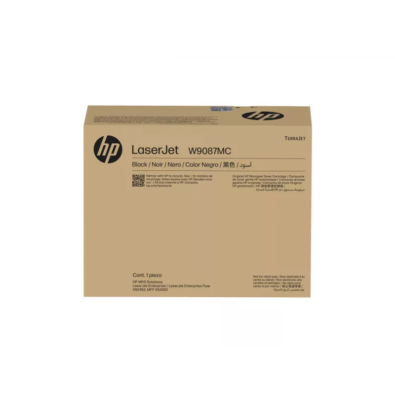 HP W9087MC juodas Managed LaserJet tonerio kasetė, 30 000 puslapių