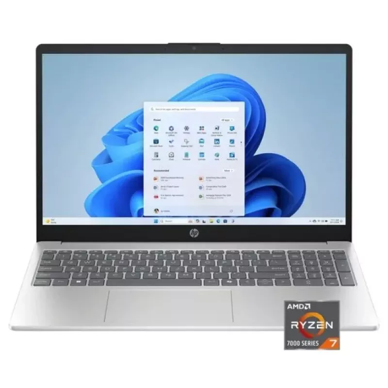 HP 15-fc0047 15.6 inch FHD Touch AMD Ryzen 7 7730U 16GB 512GB SSD W11H, Natural Silver