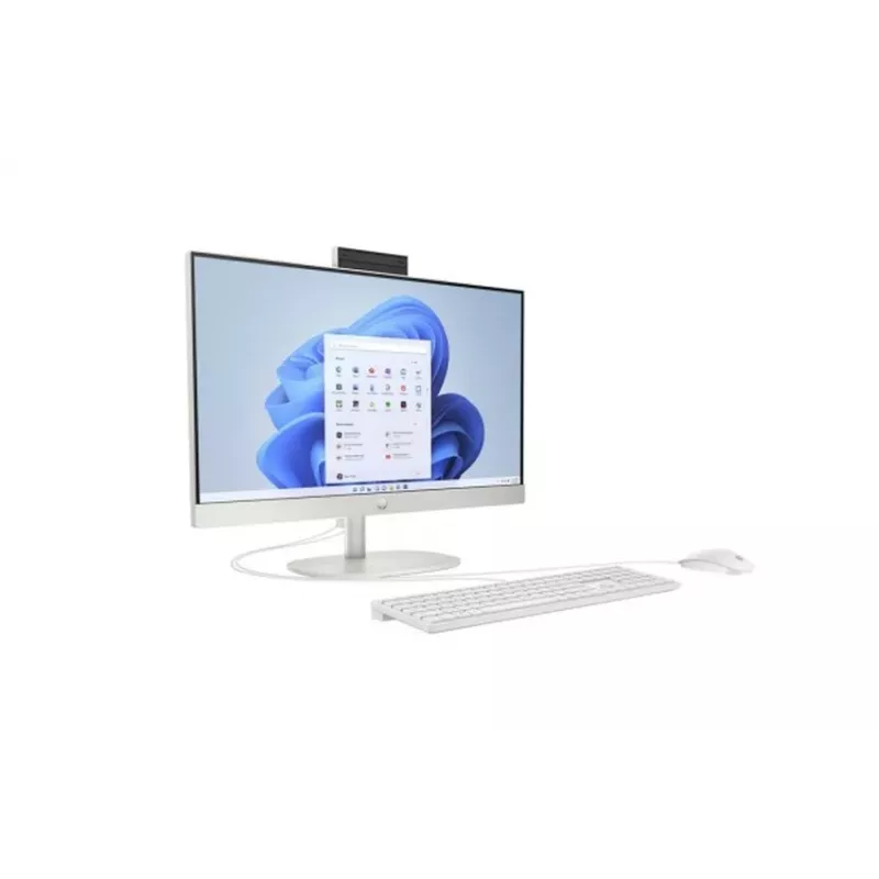 HP All-in-One 24-cr0065na stalinis kompiuteris, AMD Ryzen 7 7730U, 16 GB RAM, 1 TB SSD, 23,8 colio FHD ekranas, Windows 11 Home, natūraliai sidabrinis (atnaujinta prekė)