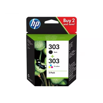 HP 303 Original Ink Cartridge 2-Pack juoda / trispalvė