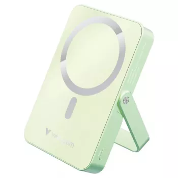 Verbatim Charge 'n' Go Magnetic Wireless Power Bank with Stand 10000mAh USB-C PD 3.0 Green
