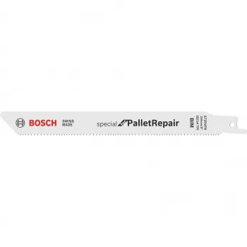 BOSCH S 725 VFR Reciprocating Saw Blade for Pallet Repair, Bi-Metal, 190mm, 100-Piece Pack