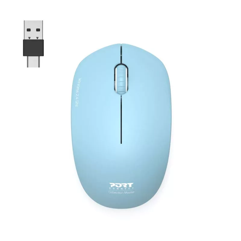 PORT CONNECT Mouse Collection II Wireless 2,4 GHz Pastel Blue