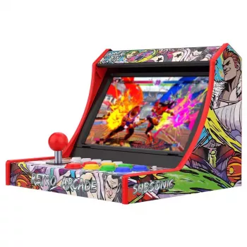 Subsonic Retro Arcade Arcade Stick / Fight Stick, PC, PS3, PS4, Nintendo Switch, Xbox One, Xbox Series X/S, USB-A, 2.5 m laidas, juoda/raudona