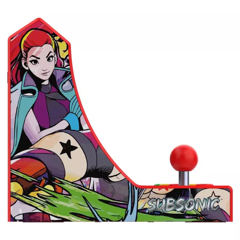 Subsonic Retro Arcade Arcade Stick / Fight Stick, PC, PS3, PS4, Nintendo Switch, Xbox One, Xbox Series X/S, USB-A, 2,5 m laidas, juoda/raudona