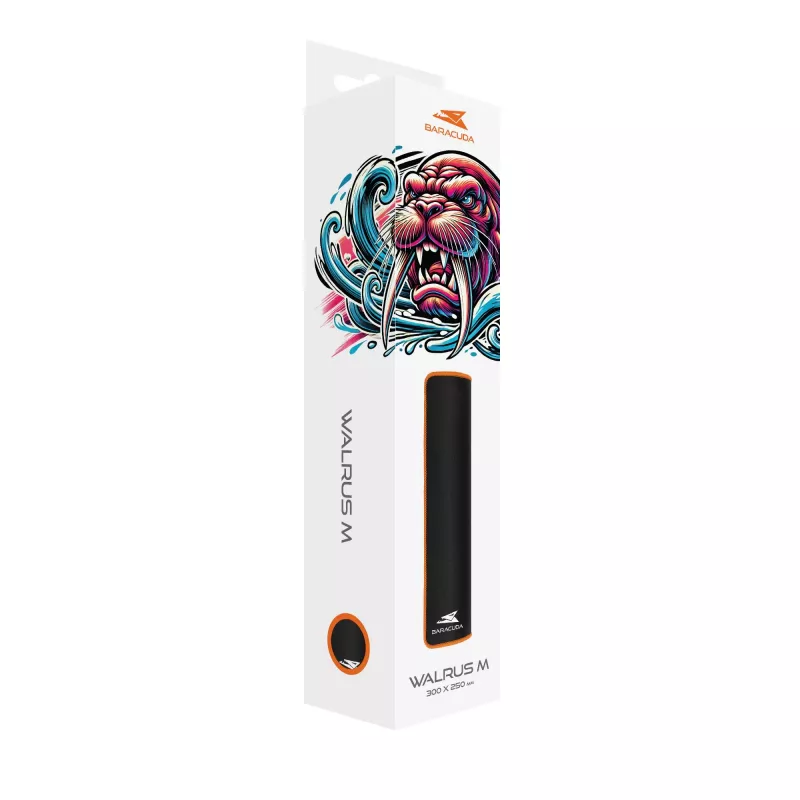 Baracuda WALRUS-M BGMP-081 Gaming Mouse Pad Black/Orange 300x250