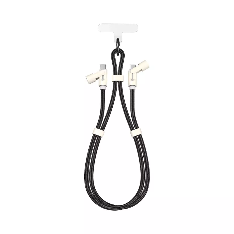 SBOX LANYARD BLACK USB-C to USB-C laidas 1,5 m juodas