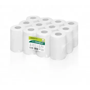 WEPA Centre Feed Rolls for Feed Point System RPMB268, 68m, 195 Sheets, 20x35 cm, Recycled Tissue (12 Rolls)