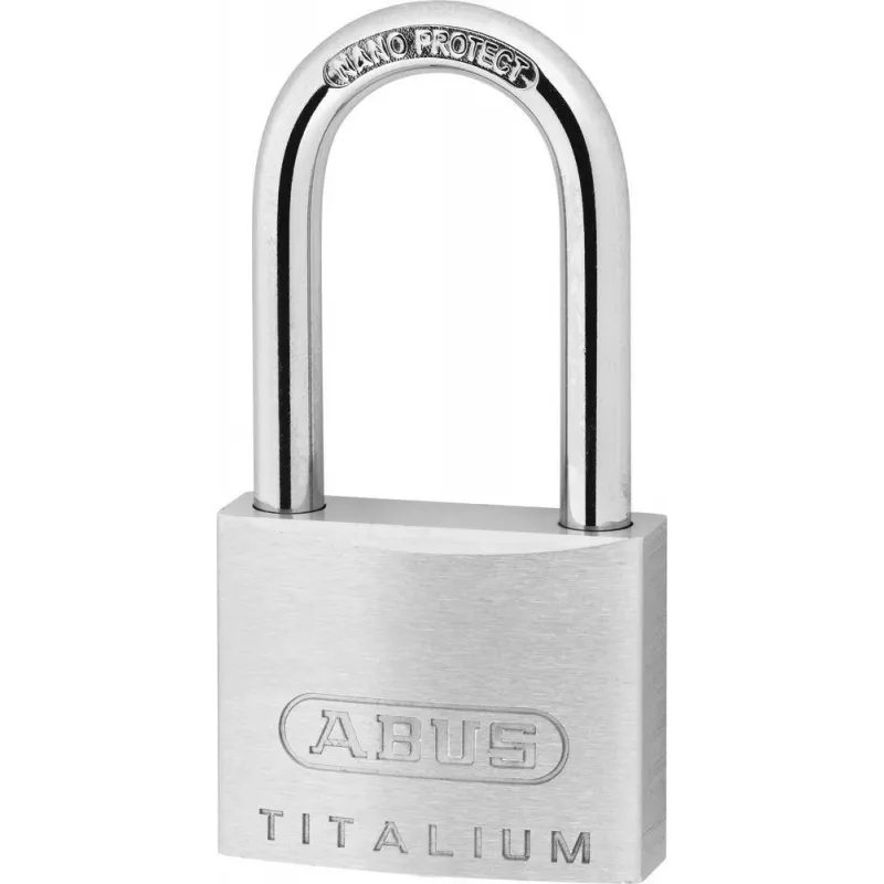 ABUS 64TI/40HB40 KD Titalium spynos korpusas su aukšta kilpa, raktas individualus, saugumo lygis 5