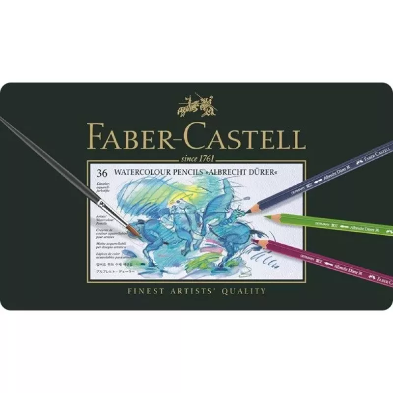 Faber-Castell Polychromos spalvotų pieštukų rinkinys – 36 vnt. – Metalinė dėžutė – FC-117536