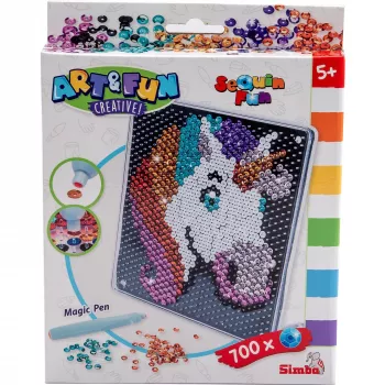 SIMBA-DICKIE Art & Fun Sequin Unicorn Craft Kit