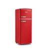 Šaldytuvas su šaldikliu SEVERIN RKG 8930 Retro Red, 208 L, energijos klasė E