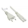 GoodConnections Euro maitinimo laidas Europlug Type C (tiesus) į C7/Euro 8 lizdą (tiesus), pilkas, 0,75 mm², 5 m, Good Connections® (P0370-GR050)