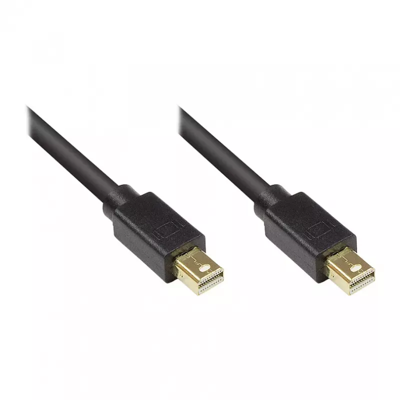 GoodConnections Mini DisplayPort 1.1 laidas, Kištukas-Kištukas, Auksuoti kontaktai, Juodas, 3m