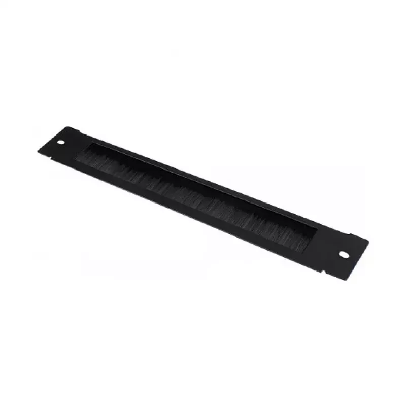 GoodConnections Šepečių juosta 380 mm x 57 mm, tinka Good Connections 19 inch sieniniam korpusui FLAT-Pack (GC-RFxxxS), giliai juoda (RAL 9005)