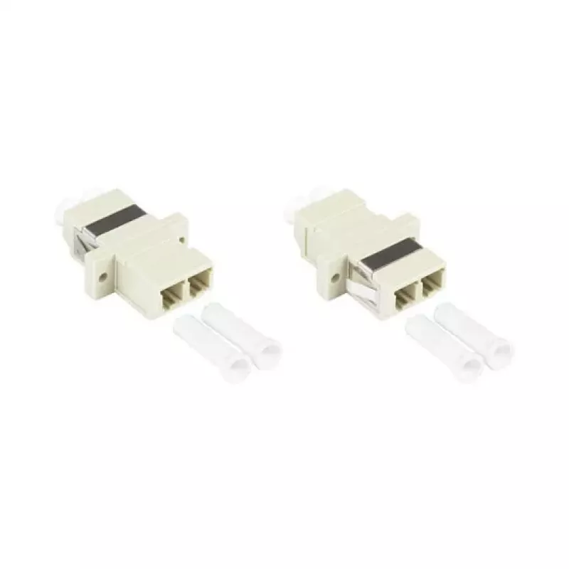 GoodConnections LC/UPC į LC/UPC Duplex šviesolaidžio adapteris, OM2 kelių režimų, keramine mova, plastikiniu korpusu su flanšu, pilkas (LW-K202)