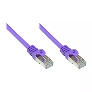 GoodConnections Alcasa RJ45 Patch Cable, Cat5e, UTP, 0,15m, Gold Plated, Violet