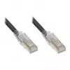 Good Connections RNS® Patch Cable su užrakto apsauga ir fiksavimu, Cat. 6A, S/FTP, PiMF, Halogen-Free (LSZH), 500MHz, Juoda, 0,5m