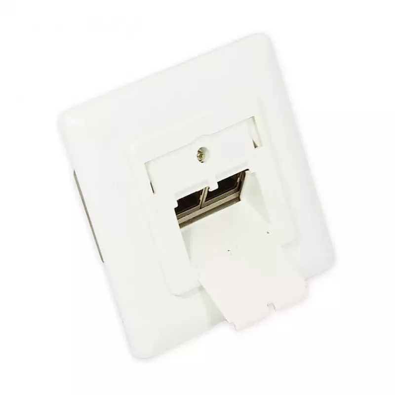 GoodConnections tinklo lizdas Cat. 6, 2xRJ45, ekranuotas, įleidžiamas, vertikalus kabelio įvadas, perlų baltumo RAL 1013 (GC-N0025)