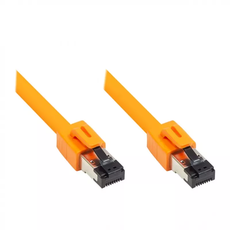 GoodConnections RNS® Cat.8.1 S/FTP Patch Cable, LSZH, 2000MHz, 40Gbit/s, Orange, 1,5m
