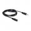 DELOCK Audio ilginimo laidas 3,5mm Jack lizdas-kištukas 3m juodas