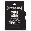 Intenso 16GB MicroSDHC Class 4 atminties kortelė su SD adapteriu