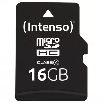 Intenso 16GB MicroSDHC Class 4 atminties kortelė su SD adapteriu