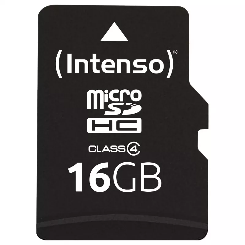 Intenso 16GB MicroSDHC Class 4 atminties kortelė su SD adapteriu
