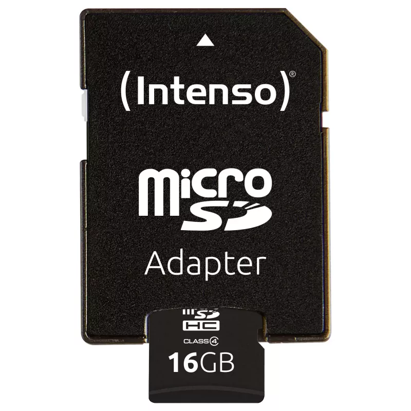 Intenso 16GB MicroSDHC Class 4 atminties kortelė su SD adapteriu