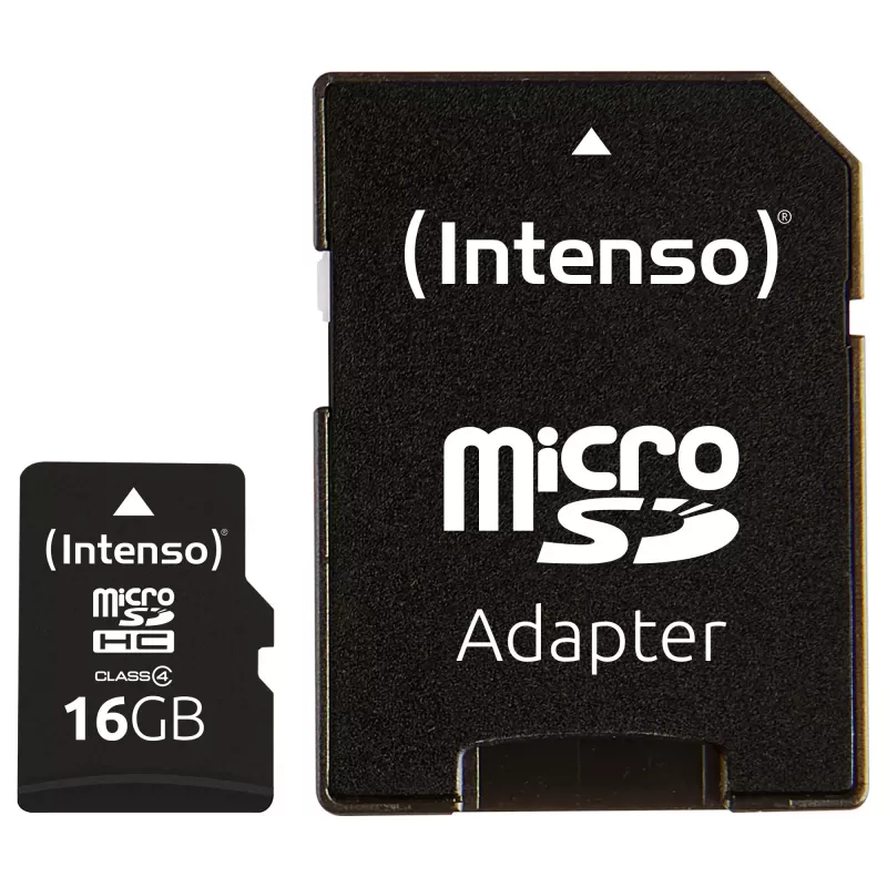 Intenso 16GB MicroSDHC Class 4 atminties kortelė su SD adapteriu
