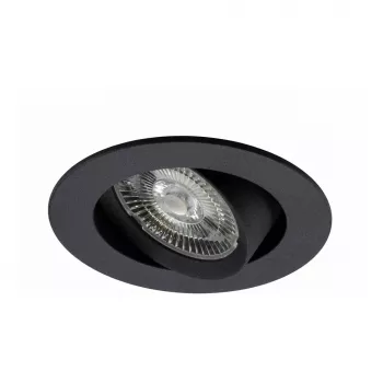 SYNERGY21 Helios LED Įleidžiamas Lubinis Prožektorius Juodas Apvalus Sukiojamas Šilta Balta 5W 400lm 2700K
