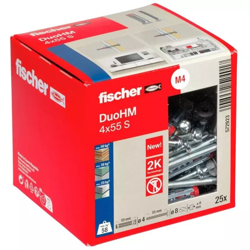 Fischer DuoHM 4x55 S TX ertmės inkaras, 25 vnt.