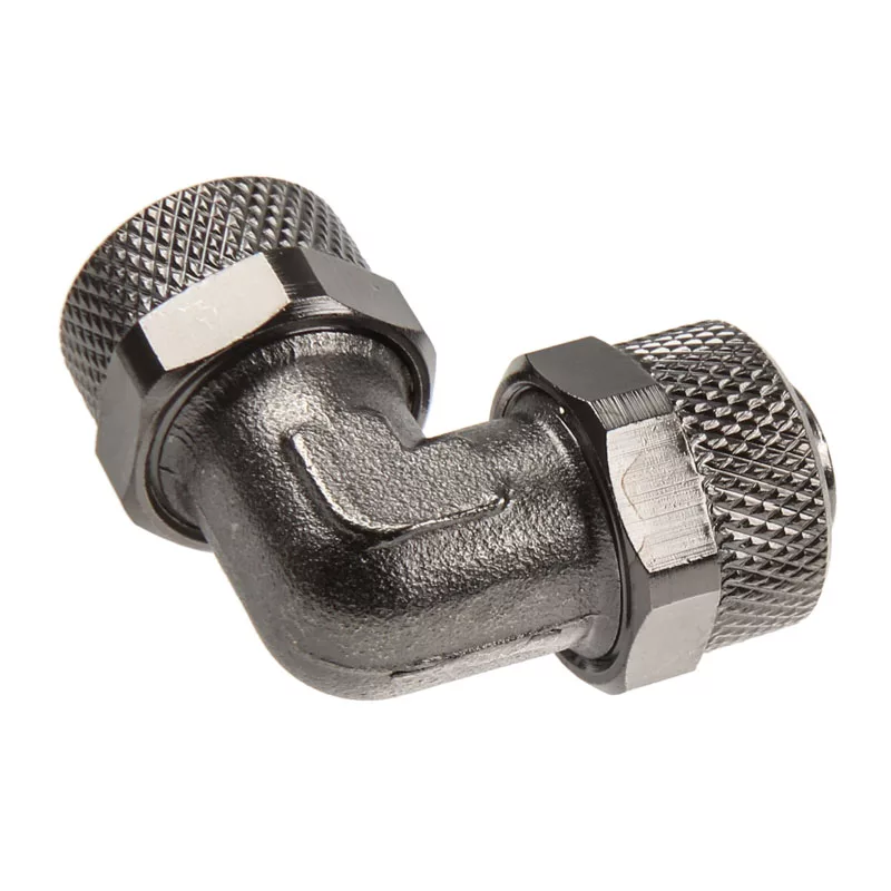 Adapter 90° 13/10mm į 13/10mm – nikelio juodos spalvos