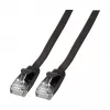 EFB RJ45 Flat Patch Cable Cat.6A U/UTP PVC 0,25m Black