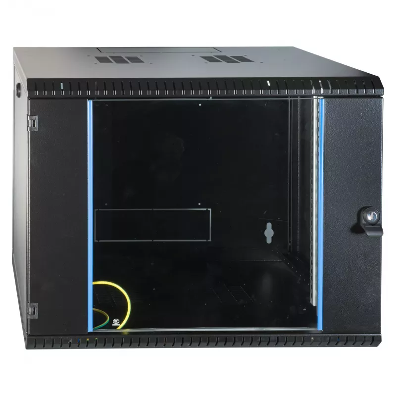 EFB 19 inch sieninis spintos korpusas 9U, fiksuotas, vienos sekcijos, RAL 9005, gylis 600 mm